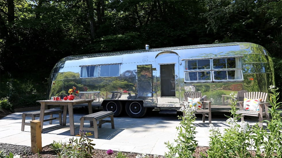 Staying in a luxury American airstream trailer makes for a UK break with a difference